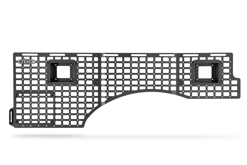 Ford F-150 Bed Side Molle Panel - Driver Center - Addictive Desert Designs - 66in Bed - Hammer Black - `21-`25